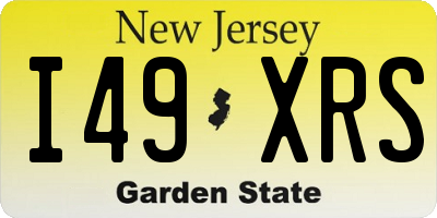 NJ license plate I49XRS