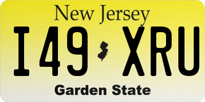 NJ license plate I49XRU
