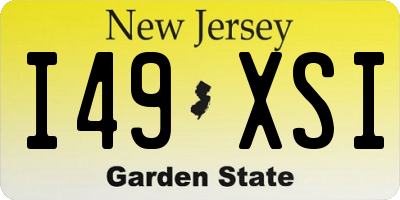 NJ license plate I49XSI