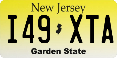 NJ license plate I49XTA