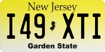NJ license plate I49XTI