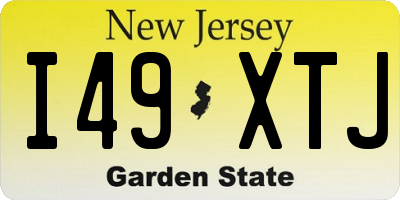 NJ license plate I49XTJ