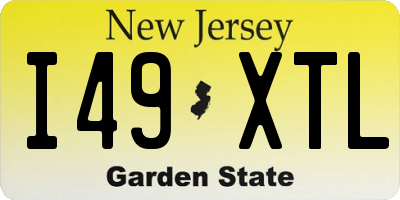 NJ license plate I49XTL