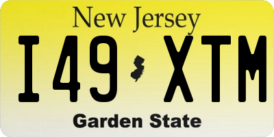 NJ license plate I49XTM