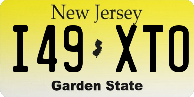 NJ license plate I49XTO