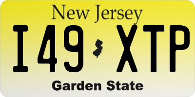 NJ license plate I49XTP