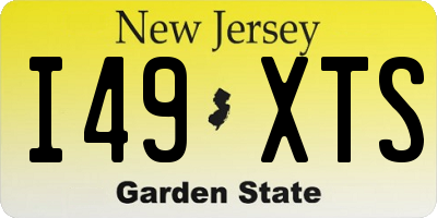 NJ license plate I49XTS