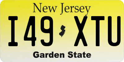 NJ license plate I49XTU