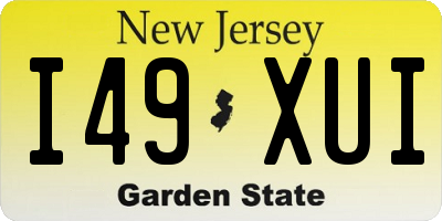 NJ license plate I49XUI