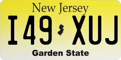 NJ license plate I49XUJ