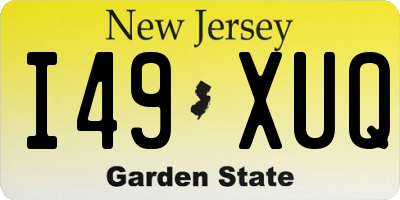 NJ license plate I49XUQ