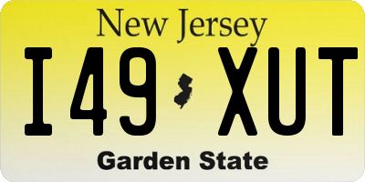 NJ license plate I49XUT