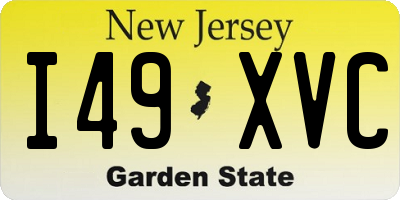 NJ license plate I49XVC