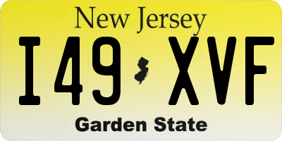 NJ license plate I49XVF