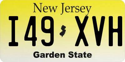 NJ license plate I49XVH