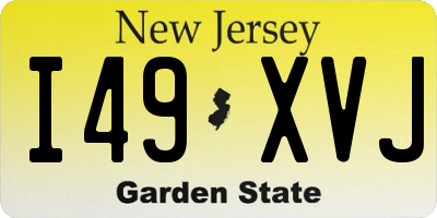 NJ license plate I49XVJ