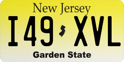 NJ license plate I49XVL