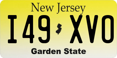 NJ license plate I49XVO