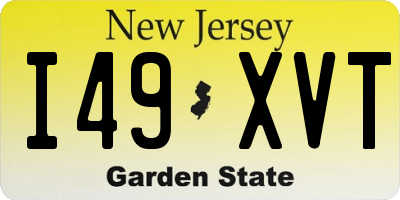 NJ license plate I49XVT