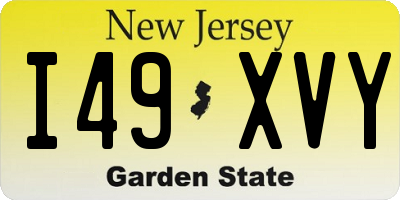 NJ license plate I49XVY