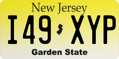 NJ license plate I49XYP