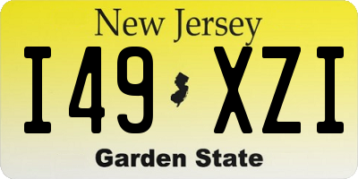 NJ license plate I49XZI