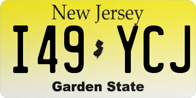 NJ license plate I49YCJ
