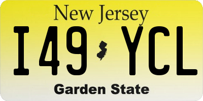 NJ license plate I49YCL
