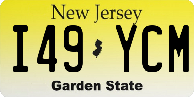 NJ license plate I49YCM
