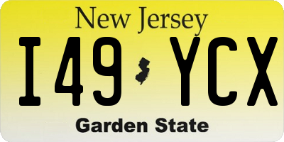 NJ license plate I49YCX