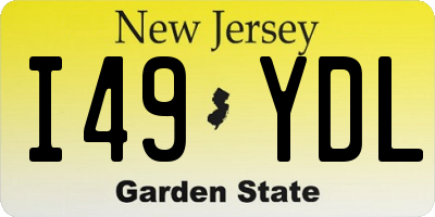 NJ license plate I49YDL