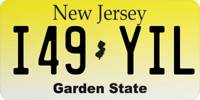 NJ license plate I49YIL