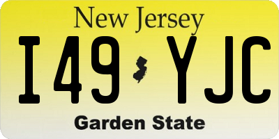 NJ license plate I49YJC
