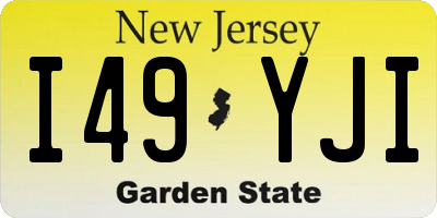 NJ license plate I49YJI