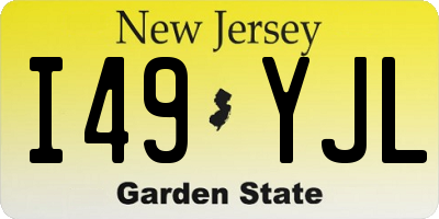 NJ license plate I49YJL