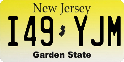 NJ license plate I49YJM