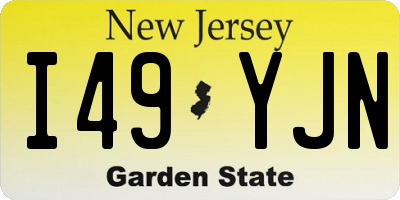 NJ license plate I49YJN