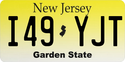 NJ license plate I49YJT