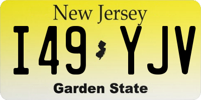 NJ license plate I49YJV