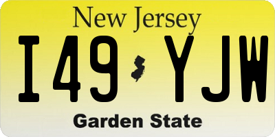 NJ license plate I49YJW