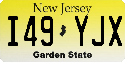 NJ license plate I49YJX