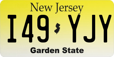 NJ license plate I49YJY