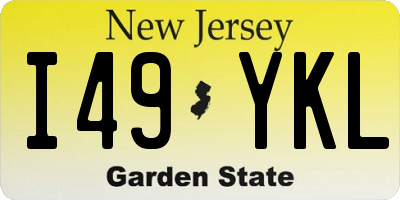 NJ license plate I49YKL