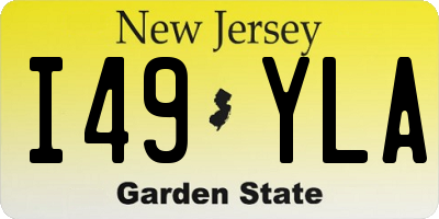 NJ license plate I49YLA