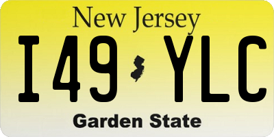 NJ license plate I49YLC