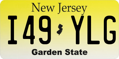NJ license plate I49YLG