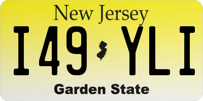 NJ license plate I49YLI