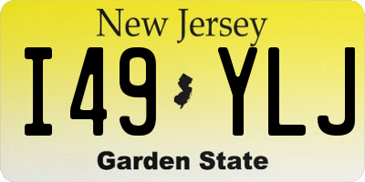 NJ license plate I49YLJ