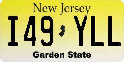 NJ license plate I49YLL