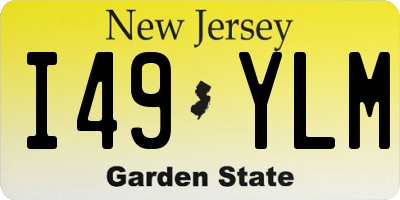NJ license plate I49YLM